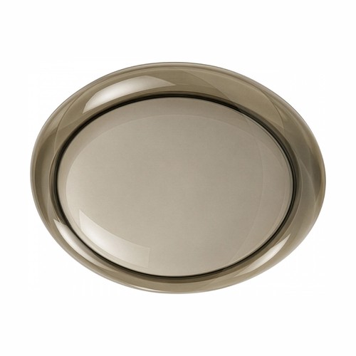 AURA loftslampe m. fjernbetjening - Røgfarvet glaskant, Dæmpbar, Ø40cm, 24W, 3 lyskulører