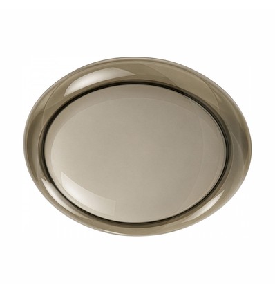 AURA loftslampe m. fjernbetjening - Røgfarvet glaskant, Dæmpbar, Ø40cm, 24W, 3 lyskulører