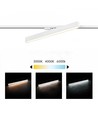 30/28/25W 1-faset LED lysskinne - 60 cm, Hvid, 1F2W