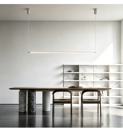 86cm dæmpbar spisebordslampe - Hvid, 11W LED, inkl. wireophæng