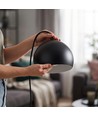 GLOBE Sort Ø20cm pendel - E27 fatning, 2m ledning, Metal