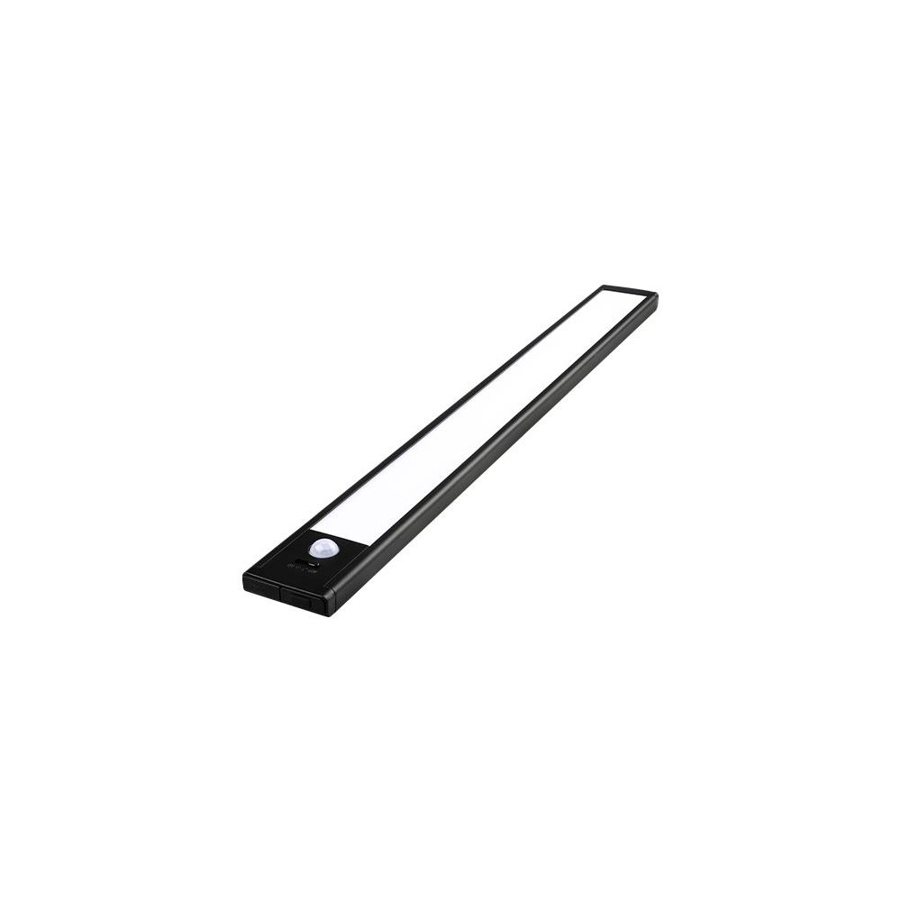 Skabslys på batteri, PIR sensor, genopladelig, 160lm, 2W, 40 cm, sort