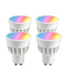 4x GU10 5W Smart Home LED pære - Bluetooth, virker med Google Home, Alexa og smartphones
