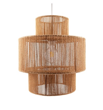 Brun Ø40cm pendel - E27 fatning, 2m ledning, papirsnor