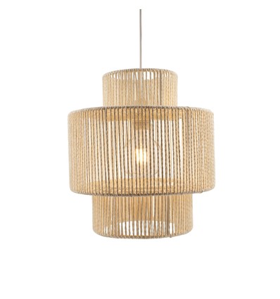 SNOR Beige Ø30cm pendel - E27 fatning, 2m ledning, flettet papirsnor