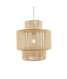 Beige Ø30cm pendel - E27 fatning, 2m ledning, flettet papirsnor