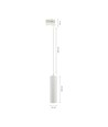 3-faset skinnespot pendel - Hvid, GU10, Ø5,5cm, uden lyskilde