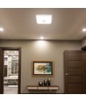 12W LED sensorlampe, CCT - 3 lyskulører, PIR sensor, 6 års garanti, Cree, firkantet, hvid