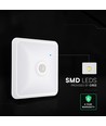 12W LED sensorlampe, CCT - 3 lyskulører, PIR sensor, 6 års garanti, Cree, firkantet, hvid