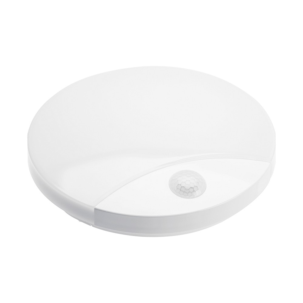 V-Tac 15W LED udendørs væglampe med sensor - Rund, hvid, Cree chip, CCT - Kulør : 3-i-1