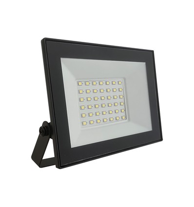V-Tac 30W LED projektør - Sort, 6500K, Slimline