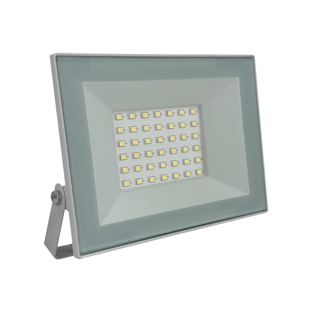 30W LED projektør - Hvidt hus, 6500K - Kulør : Kold