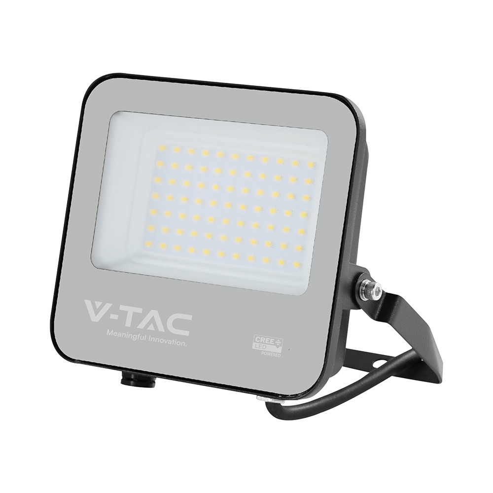 50W LED projektør - 185lm/W, Cree chip, sort, 6 års garanti - Kulør : Kold