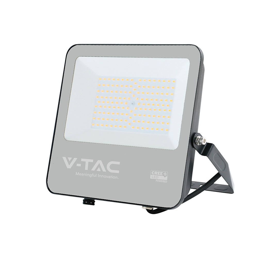 100W LED projektør - 185lm/W, Cree chip, sort, 6500K, 6 års garanti - Kulør : Kold