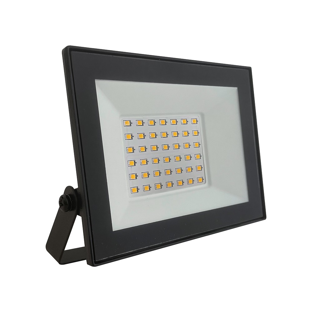 V-Tac 30W Slimline LED projektør - Sort hus, 4000K - Kulør : Neutral