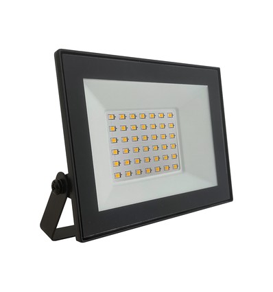 V-Tac 30W Slimline LED projektør - Sort hus, 4000K