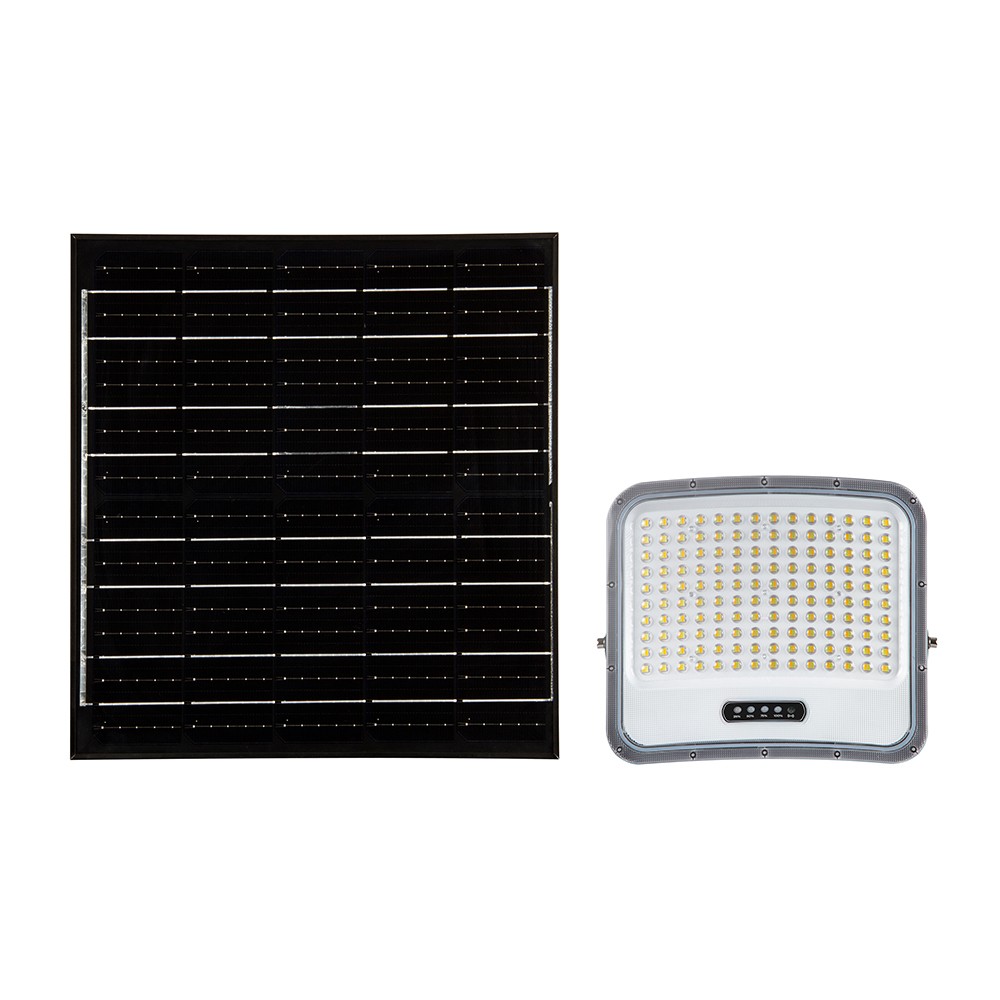 V-Tac 25W LED projektør med solcelle - IP65, sort - Kulør : 3-i-1