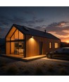 V-Tac 25W LED projektør med solcelle - IP65, sort