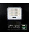 V-Tac 25W LED projektør med solcelle - IP65, sort