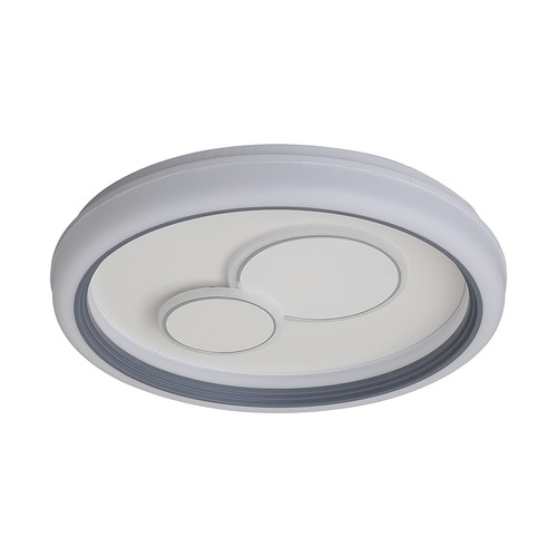 V-Tac 2x30W LED dekorativ loftslampe - Dæmpbar, 3-i-1 CCT, RF fjernbetjening, hvid/grå