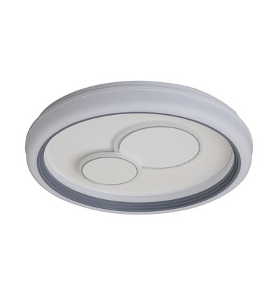 V-Tac 2x30W LED dekorativ loftslampe - Dæmpbar, 3-i-1 CCT, RF fjernbetjening, hvid/grå