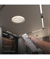 V-Tac 2x30W LED dekorativ loftslampe - Dæmpbar, 3-i-1 CCT, RF fjernbetjening, hvid/grå