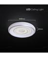 V-Tac 2x30W dæmpbar LED loftlampe - Inkl. fjernbetjening, 3-i-1 CCT, hvid
