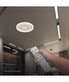 V-Tac 2x40W dekorativ LED loftslampe - Dæmpbar, 3-i-1, fjernbetjening, hvid