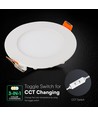 V-Tac 6W rundt LED indbygningspanel - Cree chip, CCT 3-i-1, 6 års garanti