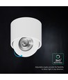 V-Tac 12W LED påbygningsspot CCT - IP44, hvid, Cree chip