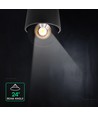 12W LED påbygningsspot - IP44, sort, CCT, Cree chip