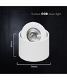 V-Tac 18W LED påbygningsspot - IP44, Cree chip, 3-i-1 CCT, hvid