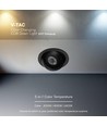 V-Tac 12W CCT LED downlight - IP44, sort, Cree chip
