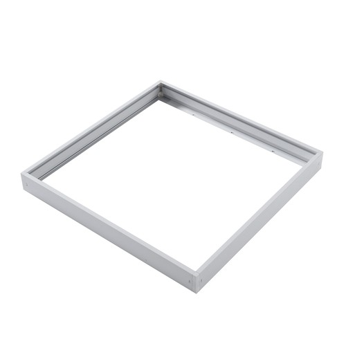 Ramme til 60x60 LED panel - Hurtig samlesæt, plast hjørner, hvid kant, 62mm høj