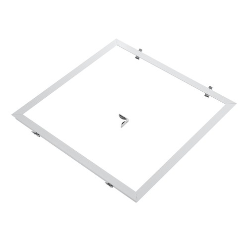 Indbygningsramme til 60x60 LED panel - Ny model, passer til Troldtekt uden tilpasning, hvid kant