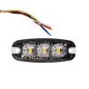 Slim LED Flash/Blitz Lampe 12V-24V IP68 Med 3 x 5W i Gul Lys