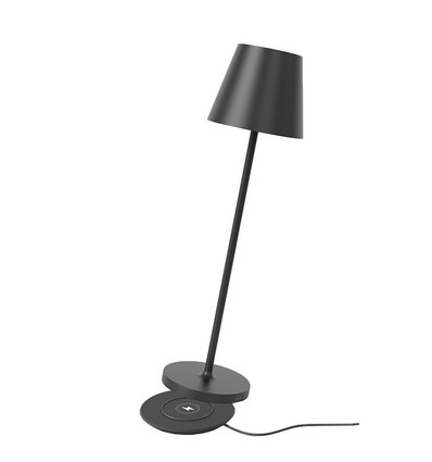 Calida Opladelig bordlampe - udendørs, 2700K, RA97, dæmpbar, sort