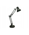 Klassisk Sort Arkitektlampe - Inkl. fod og bordklemme, E27 fatning, Uden lyskilde