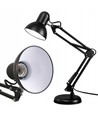Klassisk Sort Arkitektlampe - Inkl. fod og bordklemme, E27 fatning, Uden lyskilde