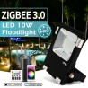 Zigbee Pro LED Projektør 10W i RGB+CCT, IP65, 230V - Sort