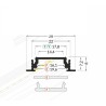 Ind-fræsnings profil i Hvid Til LED Strip (Model M-14) - 2 Meter