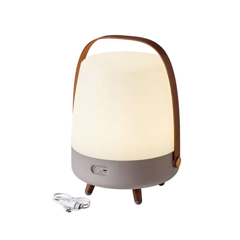 Kooduu Lite-Up Play LED Lampe Med Bluetooth Højtaler – Brun