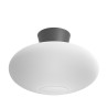 Bullo XL Plafond Lampe Ø38, E27 i Oxidgrå/Opal Glas - Belid