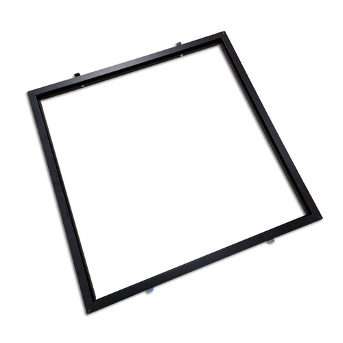 Indbygningsramme til 60x60 LED panel - Sort, Ny model, passer til Troldtekt uden tilpasning