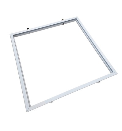 Indbygningsramme til 60x60 LED panel - Ny model, passer til Troldtekt uden tilpasning, hvid kant