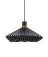 Halo Design - Paris Pendant Ø56 cm Brun - Sort kabel - Stofskærm