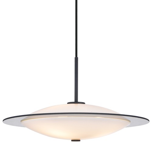 Halo Design - Orbit Pendant Ø40cm opal glass, black metal 3XG9