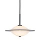 Halo Design - Orbit Pendant Ø24cm opal glass, black metal G9