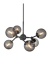 Halo Design - ATOM Chandelier 6L G9 sort/smoke glas