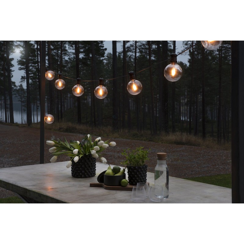 Engager Ark Ciro Party Lyskæde (Startsæt) med 10 x LED Globepærer i Klar, Dæmpbar